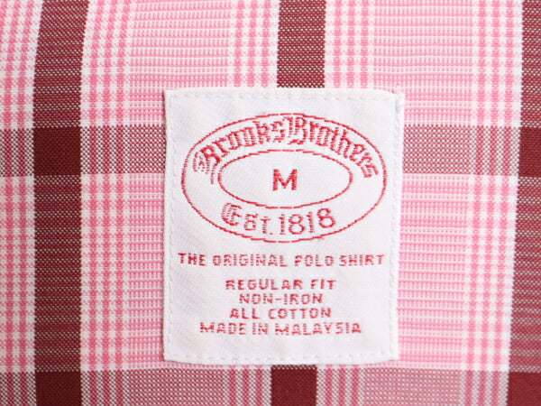 ブルックスブラザーズ チェック 長袖 ボタンダウン シャツ メンズ M / Brooks Brothers ポケット付き 長袖シャツ ノーアイロン ワイシャツ