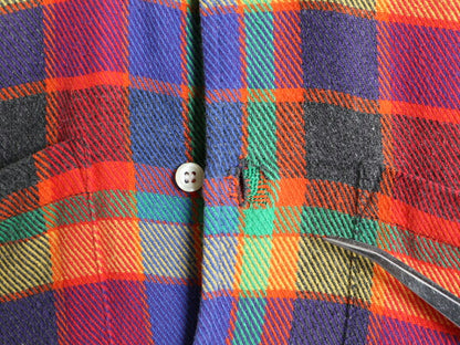 90s OLD GAP チェック ボタンダウン フランネル シャツ メンズ M 程/ 古着 90年代 オールド ギャップ 長袖シャツ ポケット付き ネルシャツ