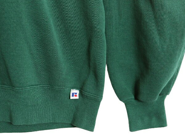 90s USA製 ラッセル 無地 スウェット メンズ レディース L / 古着 90年代 オールド RUSSELL トレーナー 前V 裏起毛 スエット クルーネック