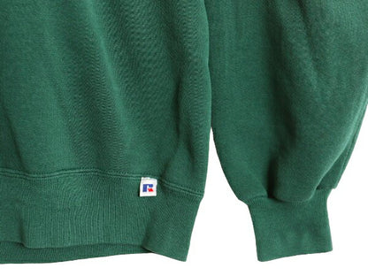 90s USA製 ラッセル 無地 スウェット メンズ レディース L / 古着 90年代 オールド RUSSELL トレーナー 前V 裏起毛 スエット クルーネック