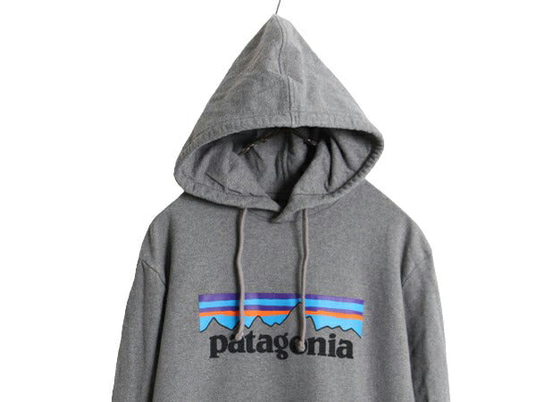 20年製 パタゴニア プリント スウェット フード パーカー メンズ S 古着 Patagonia トレーナー プルオーバー ストレッチ アウトドア 裏起毛