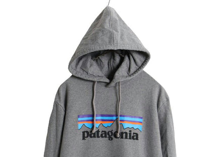 20年製 パタゴニア プリント スウェット フード パーカー メンズ S 古着 Patagonia トレーナー プルオーバー ストレッチ アウトドア 裏起毛