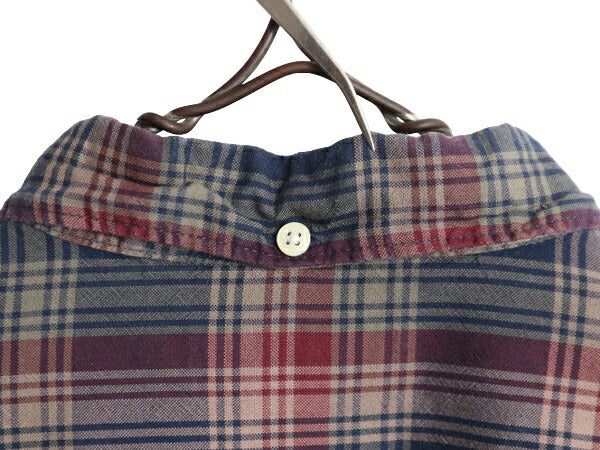 バブアー チェック 3点留め 長袖 ボタンダウン シャツ メンズ L / 古着 Barbour 長袖シャツ BD ワンポイント ポケット付き マルチカラー