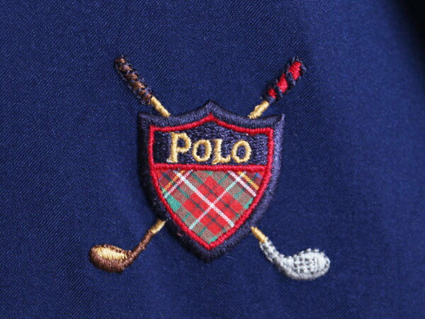 90s ポロ ゴルフ ラルフローレン スムース 素材 プルオーバー ジャケット メンズ XL / スイングトップ POLO GOLF ブルゾン 大きいサイズ 紺