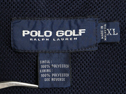 90s ポロ ゴルフ ラルフローレン スムース 素材 プルオーバー ジャケット メンズ XL / スイングトップ POLO GOLF ブルゾン 大きいサイズ 紺
