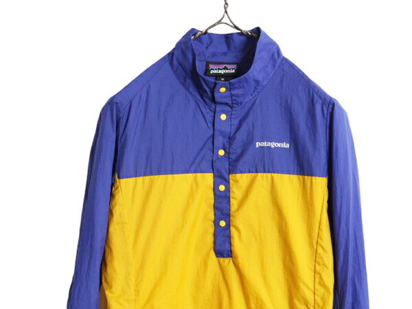 16年製 パタゴニア フーディニ プルオーバー レディース XS / 古着 PATAGONIA 薄手 ナイロン ハイネック ブルゾン プルオーバー ツートン