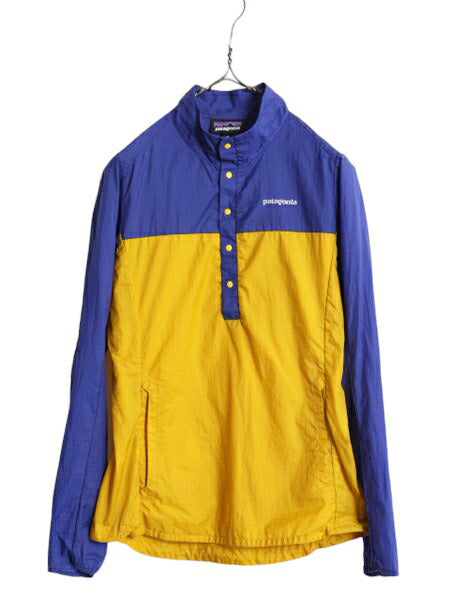 16年製 パタゴニア フーディニ プルオーバー レディース XS / 古着 PATAGONIA 薄手 ナイロン ハイネック ブルゾン プルオーバー ツートン