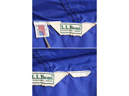 80s USA製 エルエルビーン ナイロン アノラック パーカー ジャケット メンズ L 程 80年代 ヴィンテージ LLBEAN アウトドア ハーフジップ 青