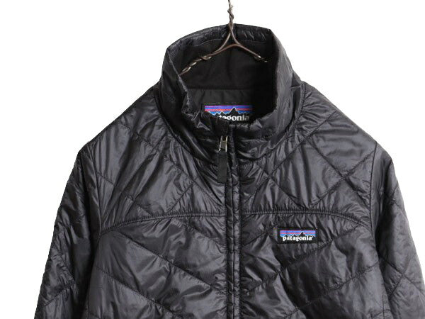 21年製 パタゴニア 中綿 キルティング ジャケット レディース XS 古着 Patagonia アウトドア ナイロン ブルゾン フルジップ ハイネック 黒
