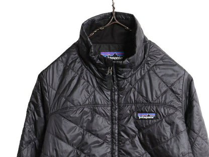 21年製 パタゴニア 中綿 キルティング ジャケット レディース XS 古着 Patagonia アウトドア ナイロン ブルゾン フルジップ ハイネック 黒