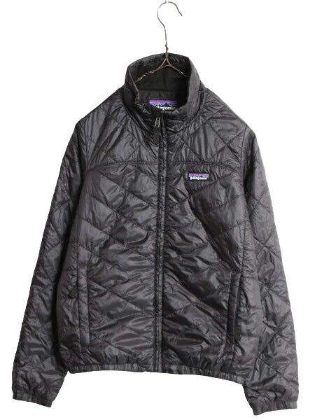 21年製 パタゴニア 中綿 キルティング ジャケット レディース XS 古着 Patagonia アウトドア ナイロン ブルゾン フルジップ ハイネック 黒