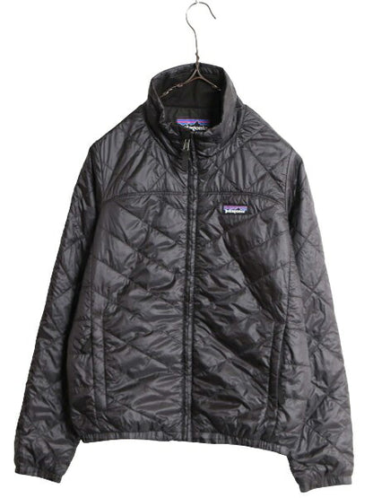 21年製 パタゴニア 中綿 キルティング ジャケット レディース XS 古着 Patagonia アウトドア ナイロン ブルゾン フルジップ ハイネック 黒