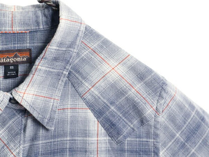 18年製 パタゴニア ウエスタン スナップ シャツ レディース XS Patagonia アウトドア 長袖シャツ チェック ストレッチ ヘンプ ポケット付き
