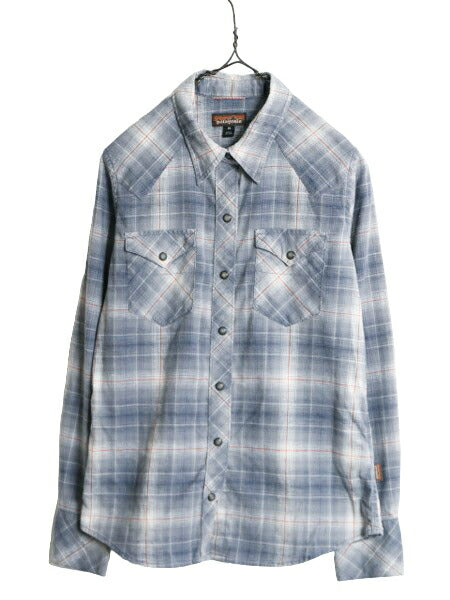 18年製 パタゴニア ウエスタン スナップ シャツ レディース XS Patagonia アウトドア 長袖シャツ チェック ストレッチ ヘンプ ポケット付き