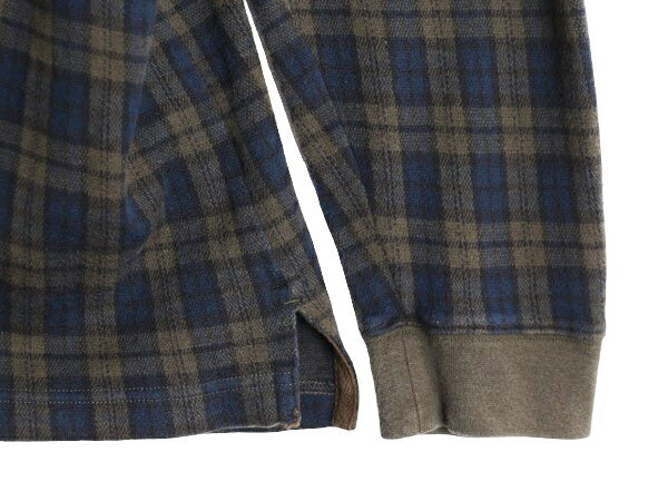 90s エディーバウアー チェック 長袖 ポロシャツ メンズ L 90年代 オールド Eddie Bauer ヘビーウェイト コットン ストレッチ マルチカラー