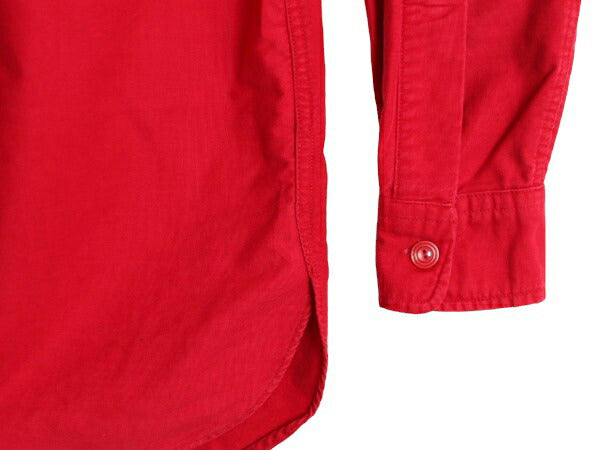 70s 筆記体タグ エルエルビーン コットン シャモア クロス シャツ メンズ S 程 70年代 ヴィンテージ LLBean 長袖シャツ ネルシャツ ネル 赤