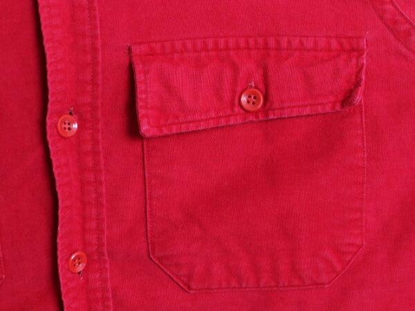 70s 筆記体タグ エルエルビーン コットン シャモア クロス シャツ メンズ S 程 70年代 ヴィンテージ LLBean 長袖シャツ ネルシャツ ネル 赤
