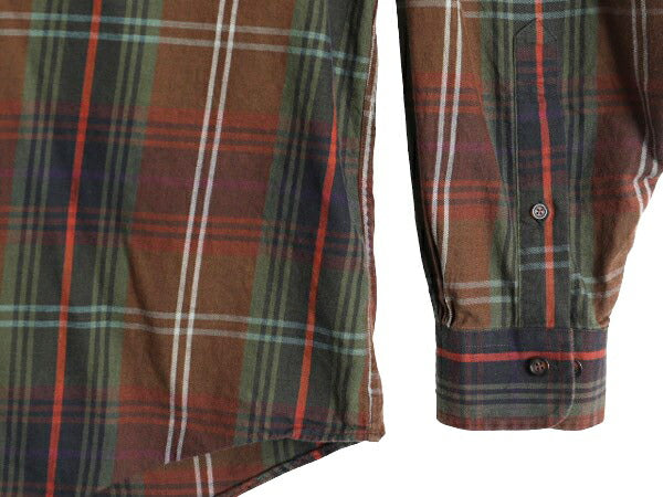 ブルックスブラザーズ チェック 長袖 ボタンダウン シャツ メンズ XL / 古着 Brooks Brothers フランネル マルチカラー コットン ウール BD