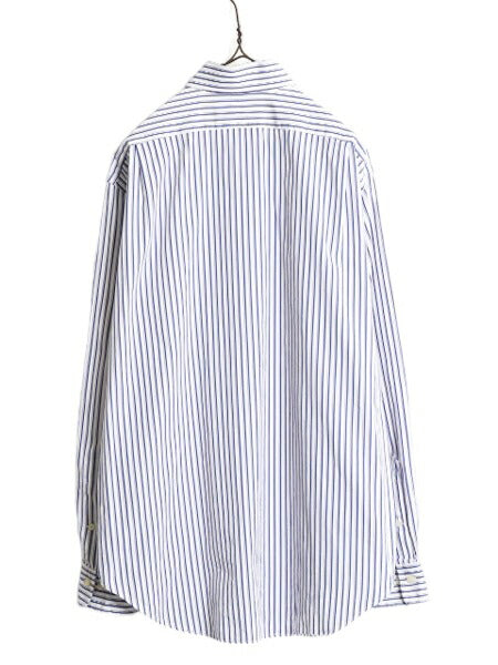 00s ポロ ラルフローレン ストライプ 長袖 シャツ メンズ L 程 古着 00年代 オールド コットン 長袖シャツ ワイシャツ ビジネス ポニー無し