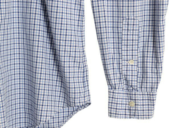 90s ラルフローレン チェック 長袖 ボタンダウン シャツ メンズ XL / 古着 90年代 オールド ポロ 長袖シャツ ワイシャツ ワンポイント BD