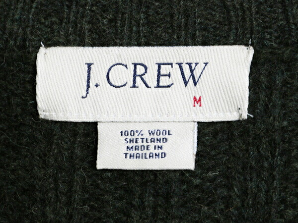 00s J CREW フルジップ ニット セーター ジャケット メンズ M / オールド ジェイクルー シェットランド ウール ドライバーズ カーディガン