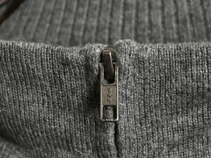 パタゴニア ハーフジップ ラム ウール ニット セーター メンズ L 11年製 古着 Patagonia アウトドア ハイネック 無地 薄手 ワンポイント 灰