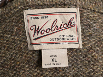 90s USA製 ウールリッチ ノルディック 総柄 ニット セーター メンズ XL / 古着 90年代 オールド Woolrich アウトドア ウール ミドルゲージ