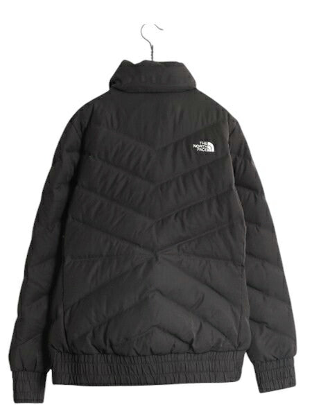 ノースフェイス ナイロン ダウン ジャケット レディース M / 古着 The North Face ジャンパー 600フィル ハイネック キルティング ブラック
