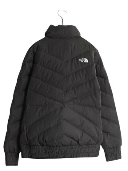 ノースフェイス ナイロン ダウン ジャケット レディース M / 古着 The North Face ジャンパー 600フィル ハイネック キルティング ブラック