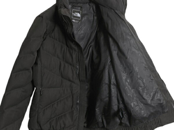 ノースフェイス ナイロン ダウン ジャケット レディース M / 古着 The North Face ジャンパー 600フィル ハイネック キルティング ブラック