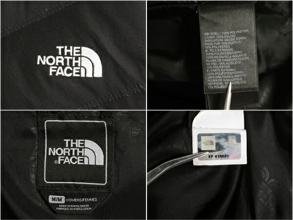 ノースフェイス ナイロン ダウン ジャケット レディース M / 古着 The North Face ジャンパー 600フィル ハイネック キルティング ブラック