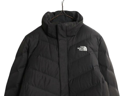 ノースフェイス ナイロン ダウン ジャケット レディース M / 古着 The North Face ジャンパー 600フィル ハイネック キルティング ブラック