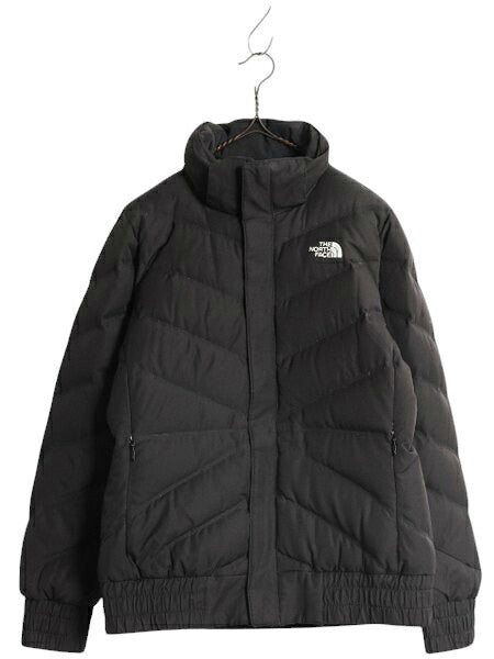 ノースフェイス ナイロン ダウン ジャケット レディース M / 古着 The North Face ジャンパー 600フィル ハイネック キルティング ブラック