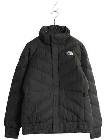 ノースフェイス ナイロン ダウン ジャケット レディース M / 古着 The North Face ジャンパー 600フィル ハイネック キルティング ブラック
