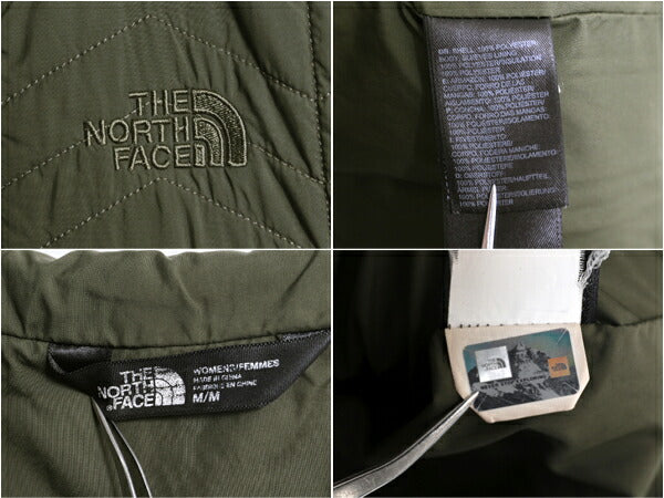 US企画 ノースフェイス 中綿 キルティング ナイロン ジャケット レディース M / 古着 The North Face ジャンパー フルジップ アウトドア 緑