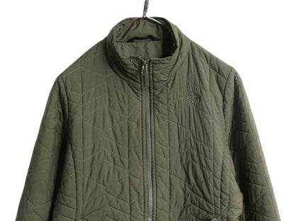 US企画 ノースフェイス 中綿 キルティング ナイロン ジャケット レディース M / 古着 The North Face ジャンパー フルジップ アウトドア 緑