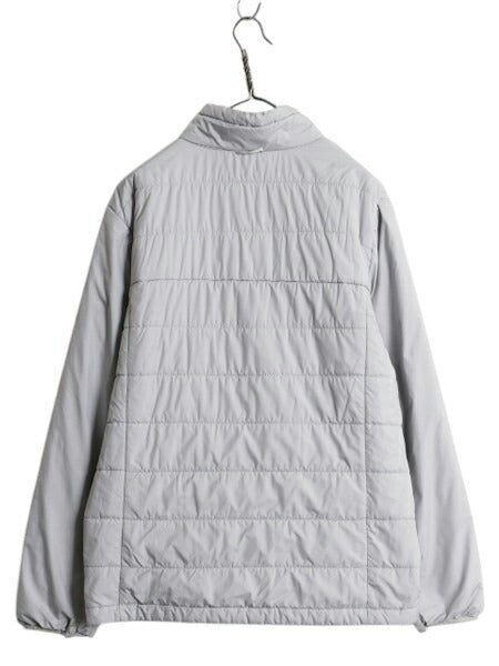 ノースフェイス 中綿 ナイロン ジャケット メンズ L 古着 The North Face フルジップ ブルゾン アウトドア ハイネック ワンポイント グレー