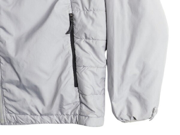 ノースフェイス 中綿 ナイロン ジャケット メンズ L 古着 The North Face フルジップ ブルゾン アウトドア ハイネック ワンポイント グレー