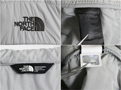 ノースフェイス 中綿 ナイロン ジャケット メンズ L 古着 The North Face フルジップ ブルゾン アウトドア ハイネック ワンポイント グレー