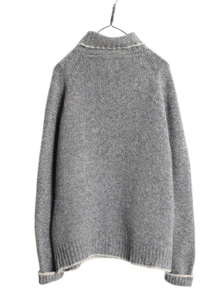 90s ウールリッチ タートルネック シェットランド ウール ニット セーター レディース M オールド Woolrich 旧タグ ケーブル ミドルゲージ