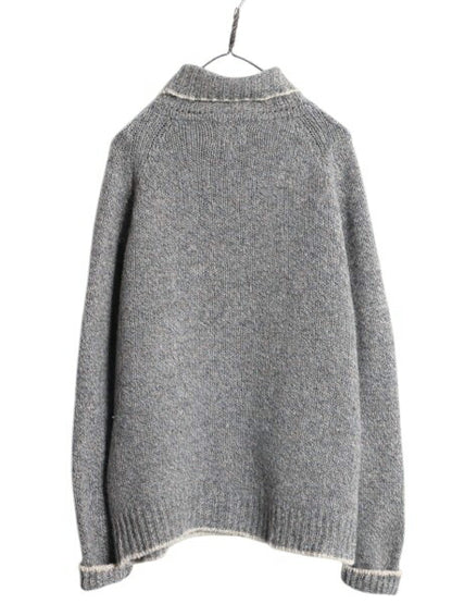 90s ウールリッチ タートルネック シェットランド ウール ニット セーター レディース M オールド Woolrich 旧タグ ケーブル ミドルゲージ