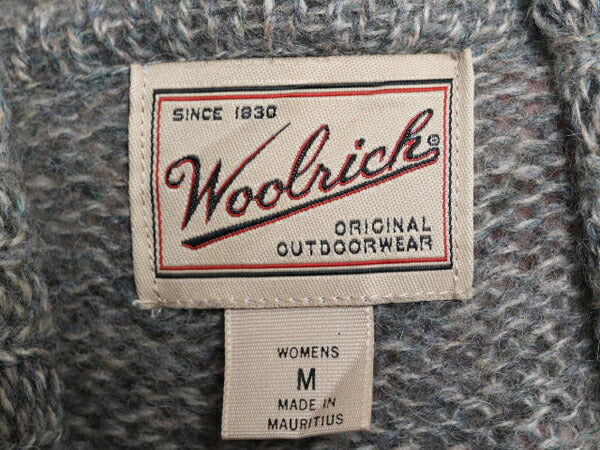 90s ウールリッチ タートルネック シェットランド ウール ニット セーター レディース M オールド Woolrich 旧タグ ケーブル ミドルゲージ
