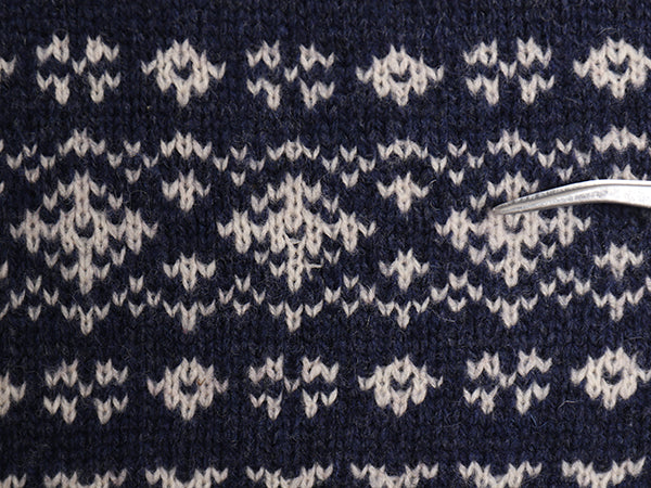デッドストック ブルックスブラザーズ ウール ニット セーター メンズ L クルーネック バーズアイ ノルディック 総柄 Brooks Brothers 346