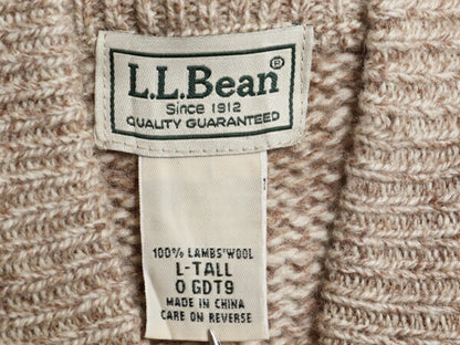 00s エルエルビーン ハイネック ラム ウール ニット セーター メンズ L / オールド LLBEAN アウトドア ヘンリーネック ミドルゲージ 無地