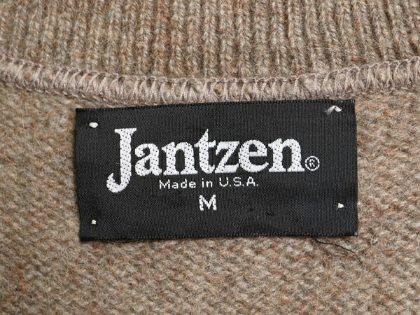 80s USA製 ジャンセン デザイン ニット ベスト メンズ レディース M / ヴィンテージ Jantzen Vネック ノルディック 総柄 ウール セーター