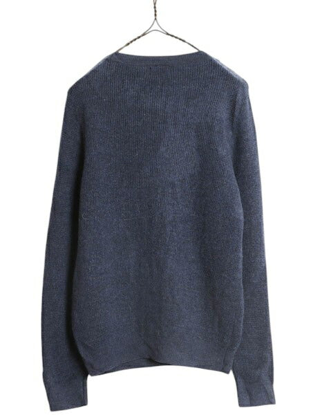 パタゴニア メリノ ウール 長袖 ワッフル ニット セーター レディース S 古着 16年製 Patagonia アウトドア 無地 薄手 クルーネック 青 紺