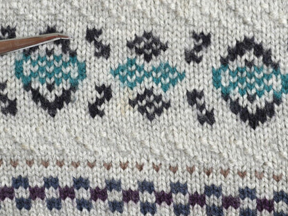 80s エルエルビーン ロールネック ウール ニット セーター メンズ L / 古着 ヴィンテージ LLBEAN フェアアイル ノルディック 総柄 旧タグ
