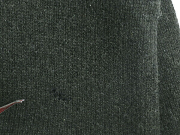 00s J CREW ボーダー シェットランド ウール ニット セーター メンズ XL 00年代 オールド ジェイクルー 大きいサイズ ミドルゲージ カーキ