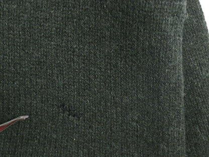 00s J CREW ボーダー シェットランド ウール ニット セーター メンズ XL 00年代 オールド ジェイクルー 大きいサイズ ミドルゲージ カーキ