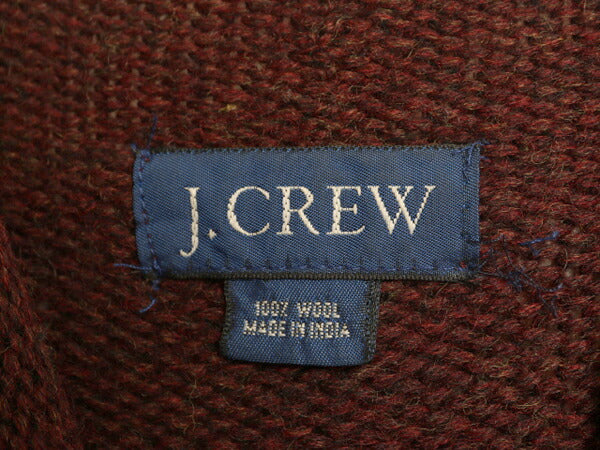 90s 00s J CREW ロールネック ウール ニット セーター メンズ L 程/ 90年代 00年代 オールド ジェイクルー 無地 ハイネック ヘビーウェイト